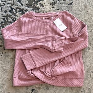 Next Dusty Pink Ribbed Knit Top